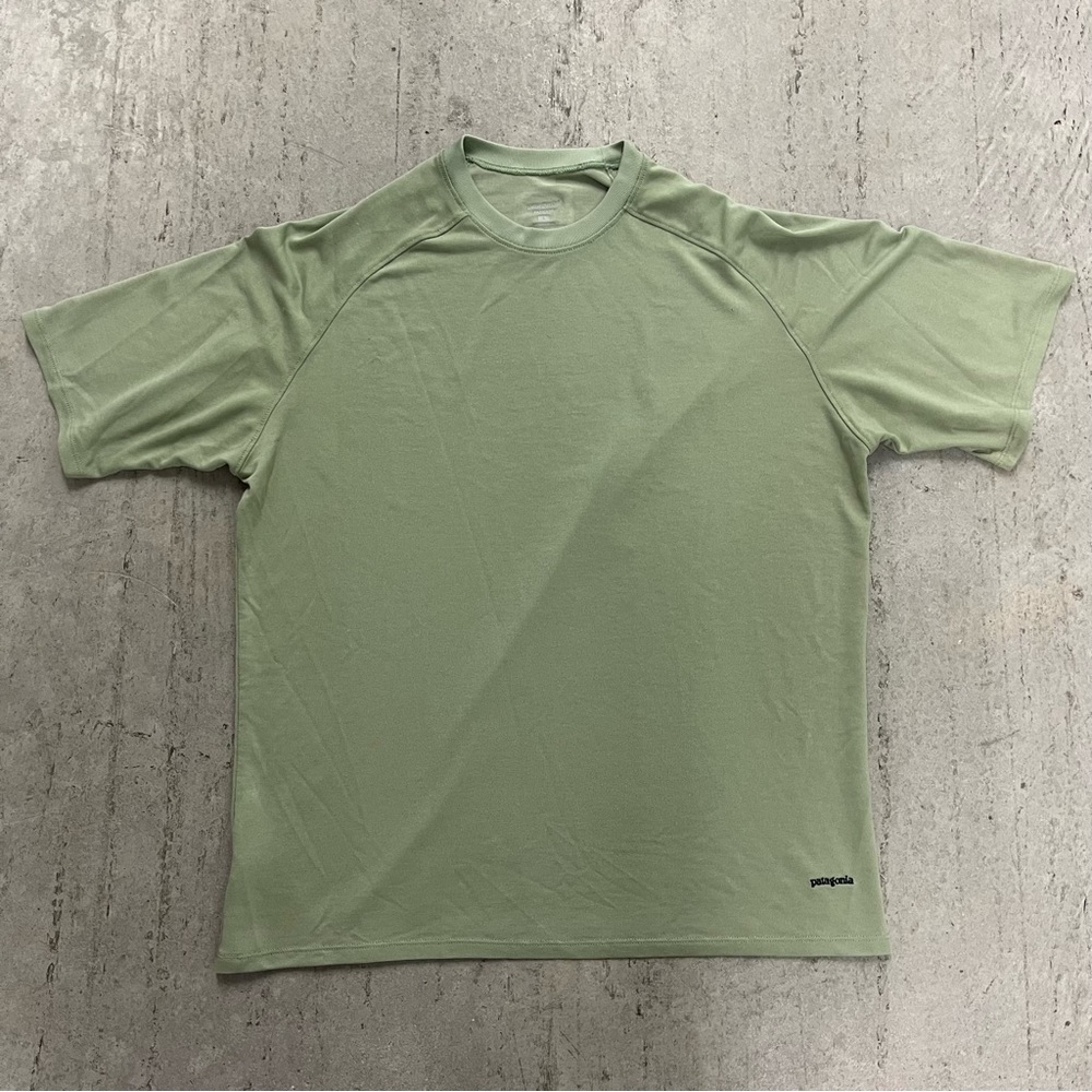 Patagonia Daily Capilene Baselayer Short Sleeve Shirt Pale Green Men's Large